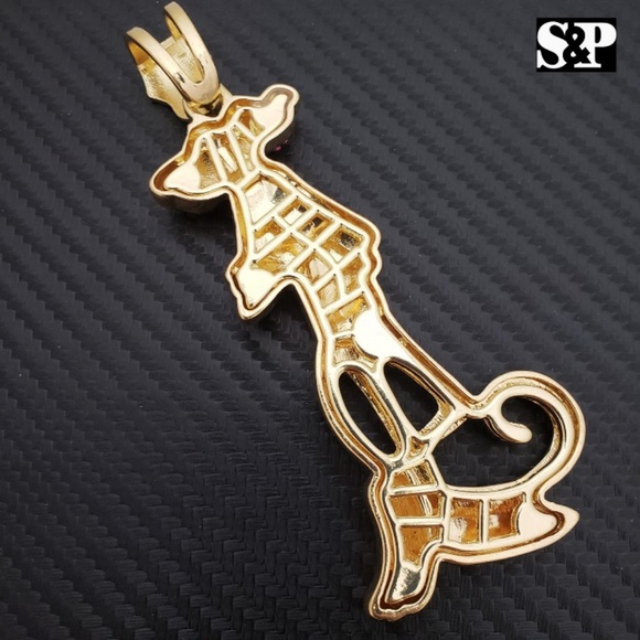 ICED OUT PINK PANTHER & 6mm 30" CUBAN CHAIN - Picture 5 of 6